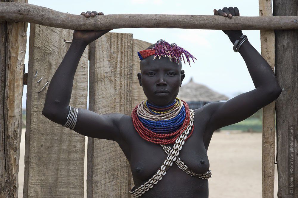 Фотография Девушка Племени Каро. Эфиопия. Фототур в Эфиопию.