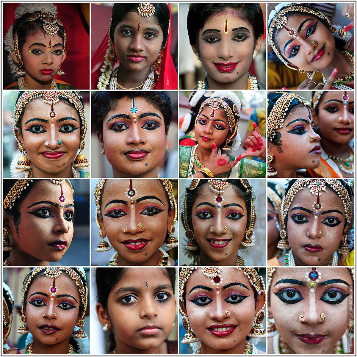 Фотография юных танцоров на празднике Шри Махашиваратри, 20.02.2012г., Тривандрум. Фототур в Кералу.