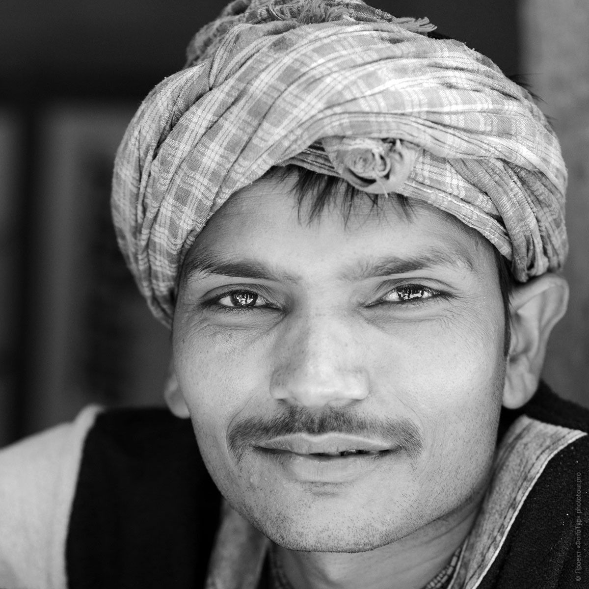 Кришнаид, Вриндаван. Фотография мужчины из Индии.