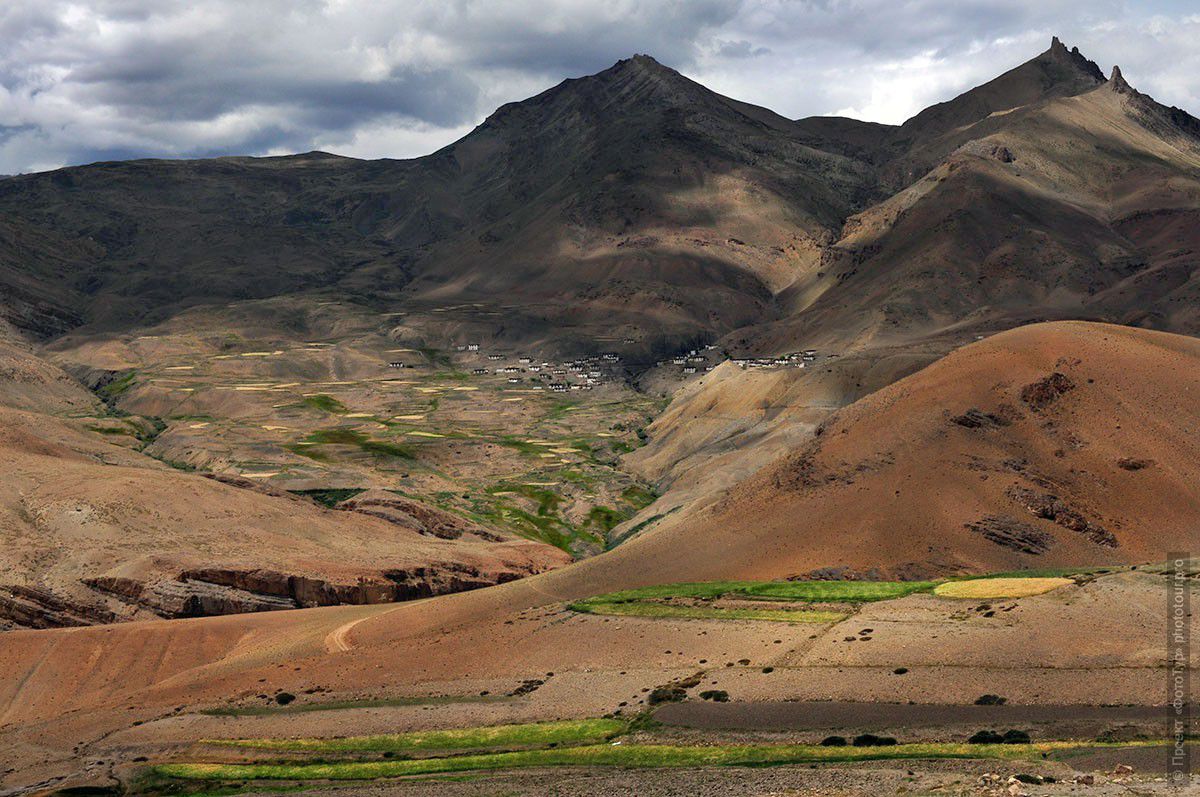 Высокогорный поселок Киббер. Фототур в Долину Спити из Леха,  Малый Тибет, Индия.