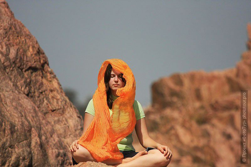 Фотография Медитация в парке Ранех Фалл. Индия.