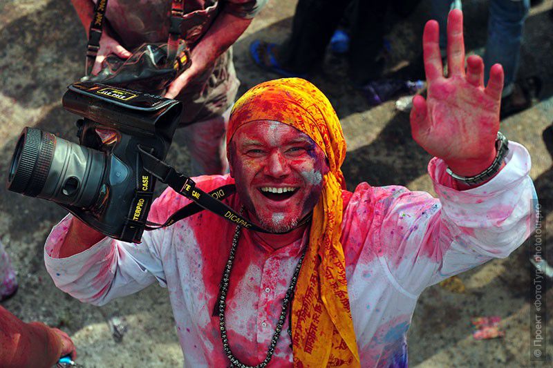 Фотография Николай Большой на празднике Холи в Варанаси. Индия.