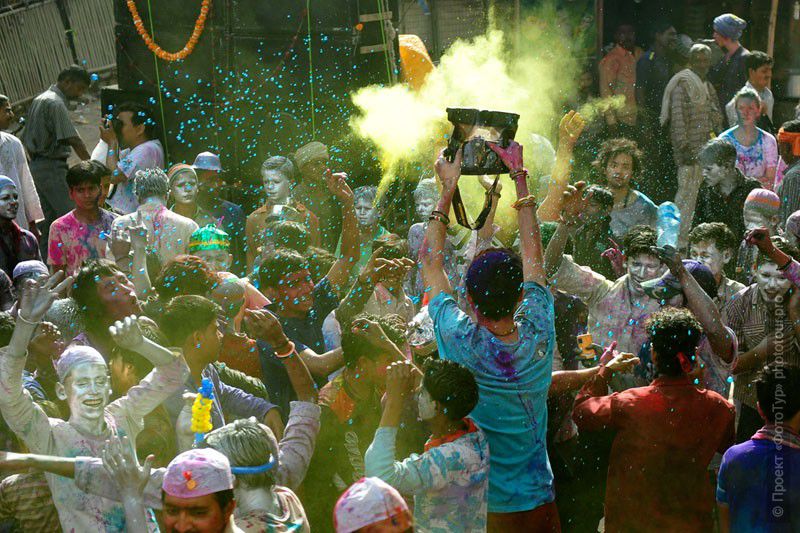 Фото праздника Холи в Варанаси, фототур в Индию, март 2012г.