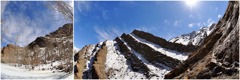 Тур в Ладакх: заснеженные горы возле монастыря Хемис. Хемис+фото.