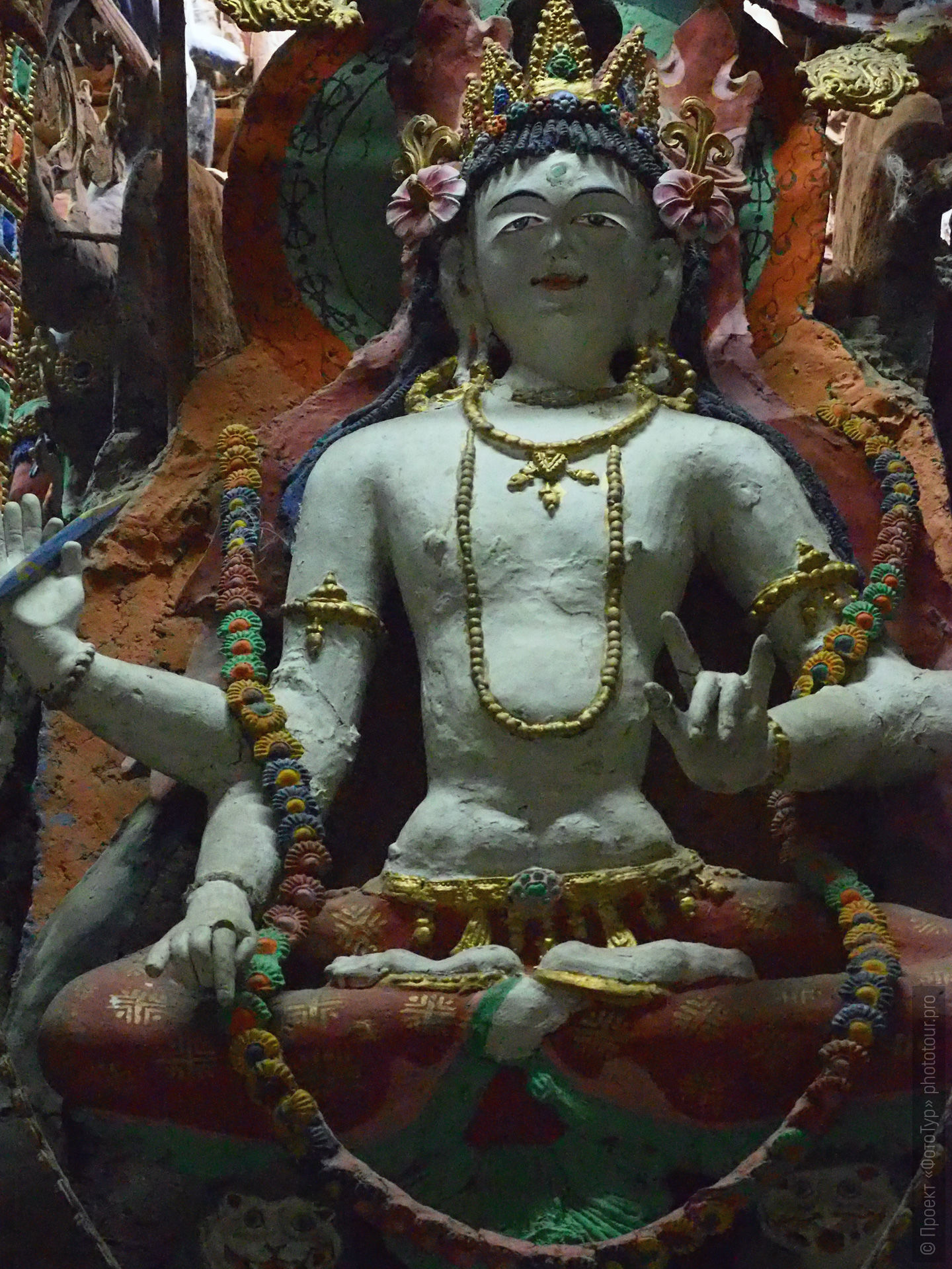 Скульптура Манджушри в гонпе  Манджушри буддийского монастыря Алчи, Ладакх.