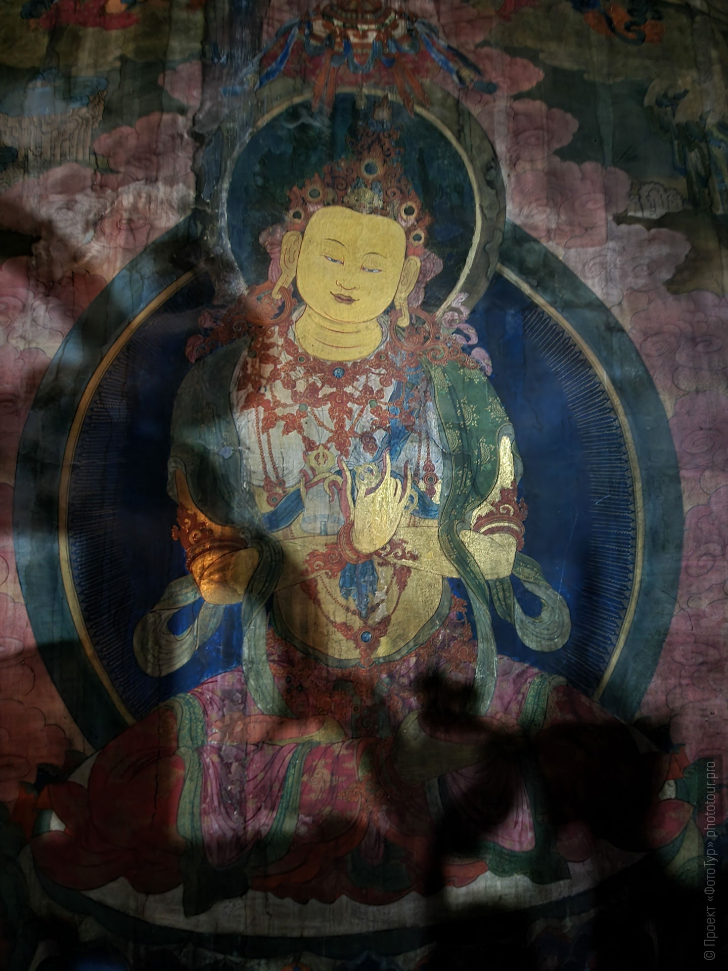 Фреска Будды Шакьмуни, буддийский монастырь Чамдей Гонпа, Ладакх, северная Индия.