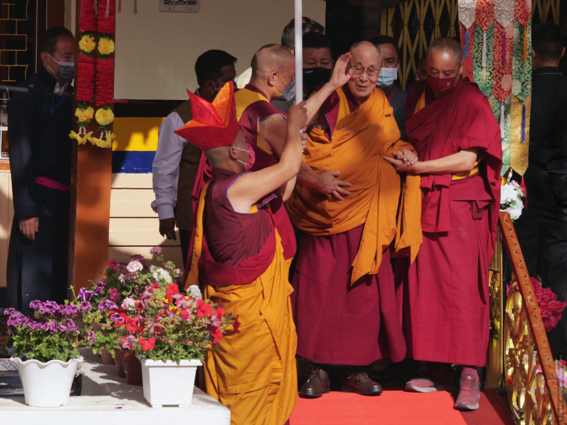 H.H. далай Лама в Сома Гонпе, Лех, 23 июля 2022 года.