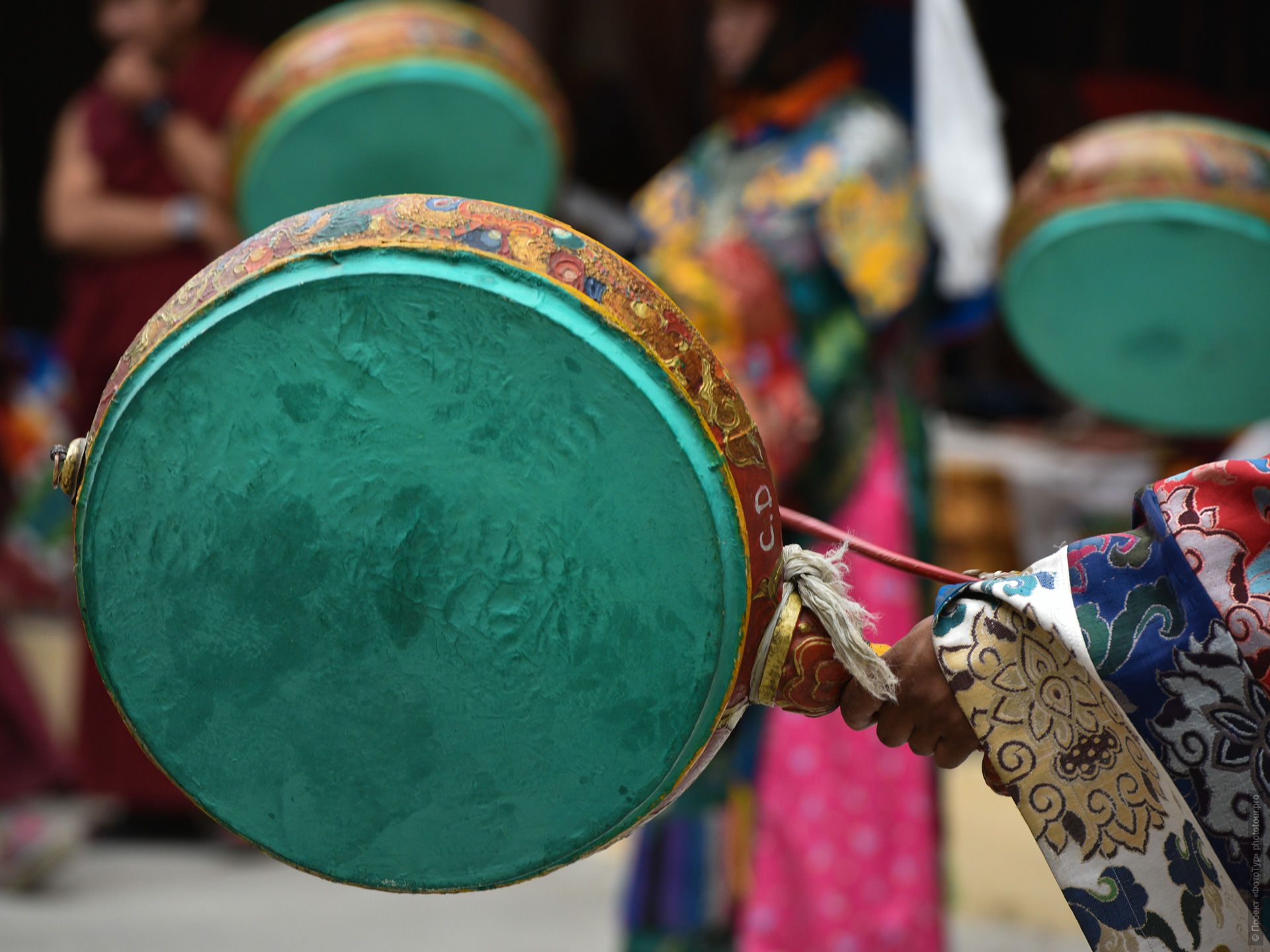 Cham festival Ladakh monks drum dance.