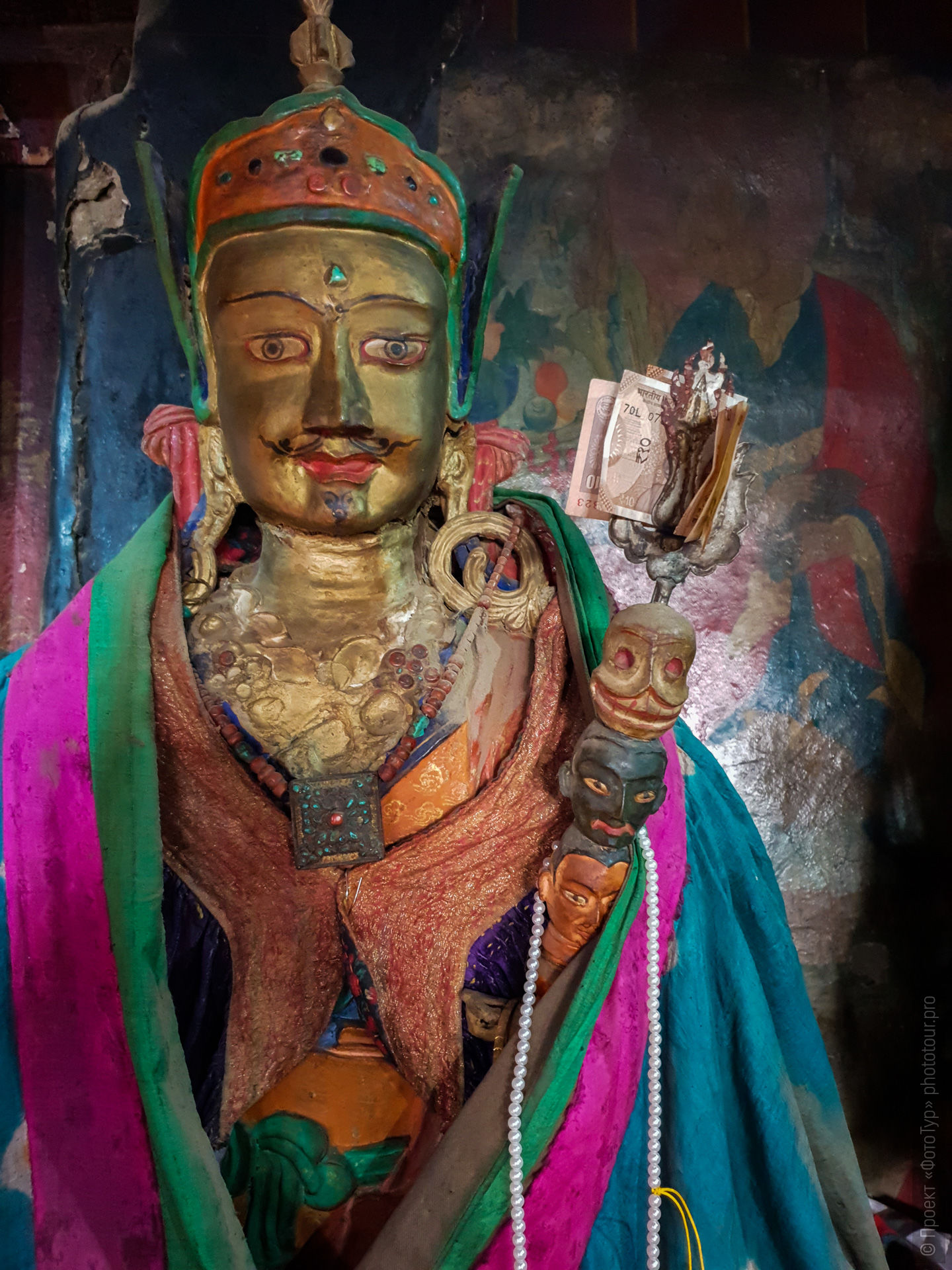 Гуру Падмасамбхава, буддийский монастырь Карзок Гонпа, Ладакх.