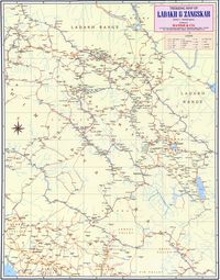 Карта треккинговых маршрутов по Ладакху и Занскару.