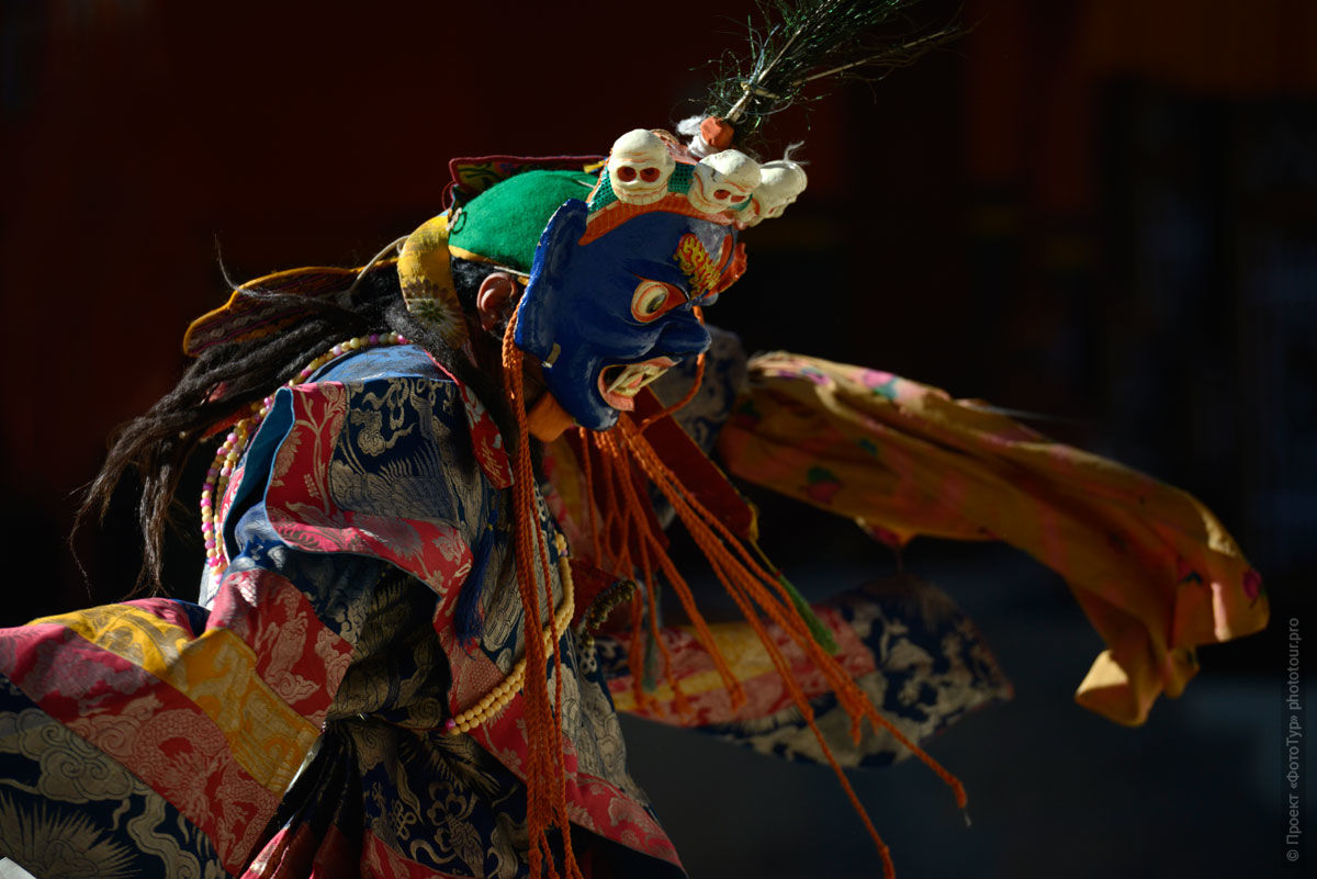 Dance Tsam, Lamayuru Gonpa. Tour Origins of Tibet: Bon, true Aryans to Da Khan, Mystery Dance Tsam in Lamayuru, Lake Pangong, June 15 - 26, 2020. Tour to Ladakh.
