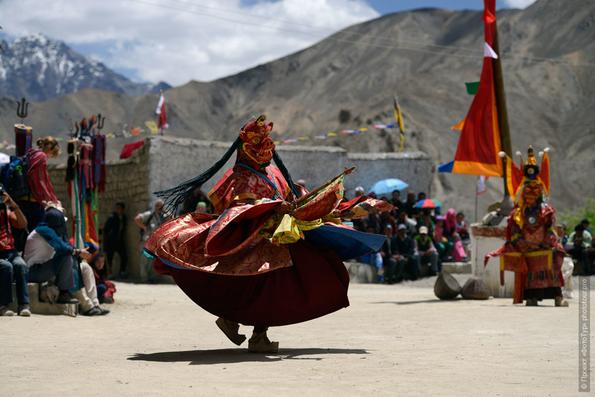 Dance Tsam, Lamayuru Gonpa. Tour Origins of Tibet: Bon, true Aryans to Da Khan, Mystery Dance Tsam in Lamayuru, Lake Pangong, June 15 - 26, 2020. Tour to Ladakh.