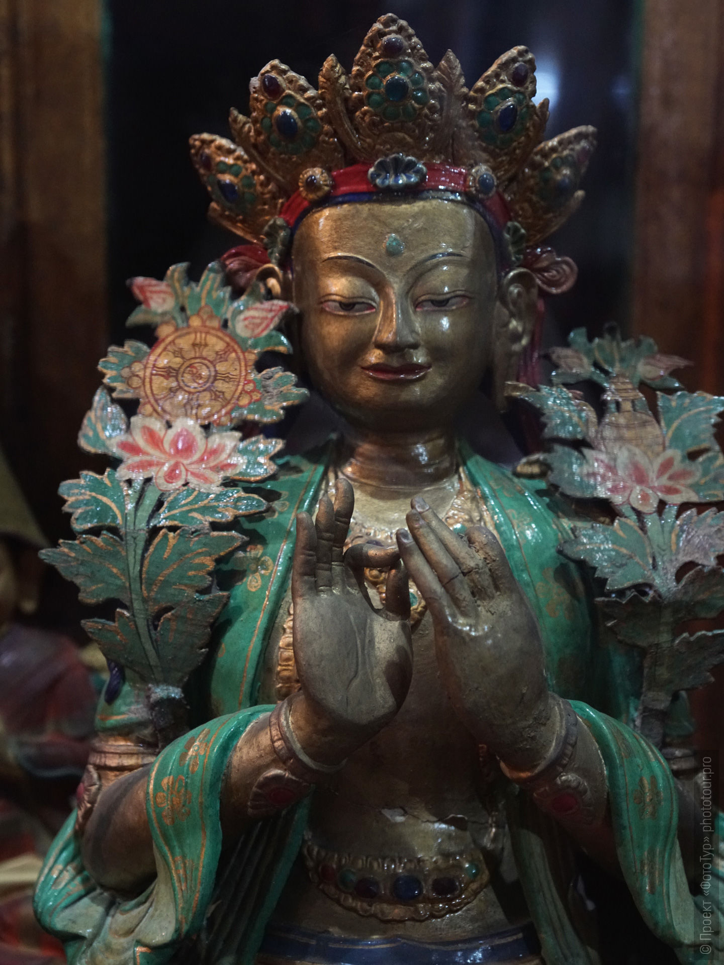 Будда Матрея, буддийский монастырь Ликир Гонпа, Ладакх, Гималаи, Северная Индия.