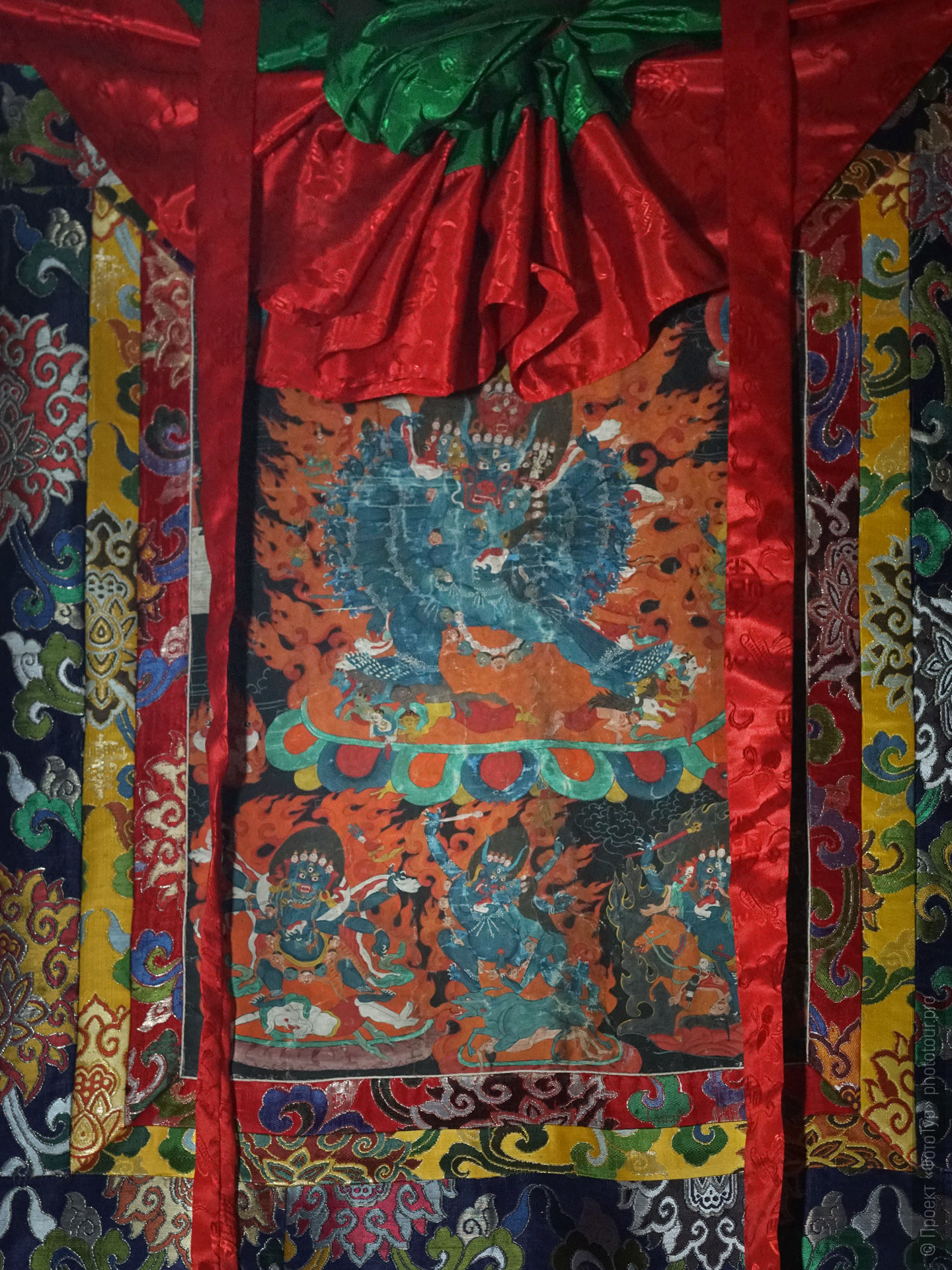 Яматанка Тханка в буддийском монастыре Ликир Гонпа, Ладакх, Северная Индия.