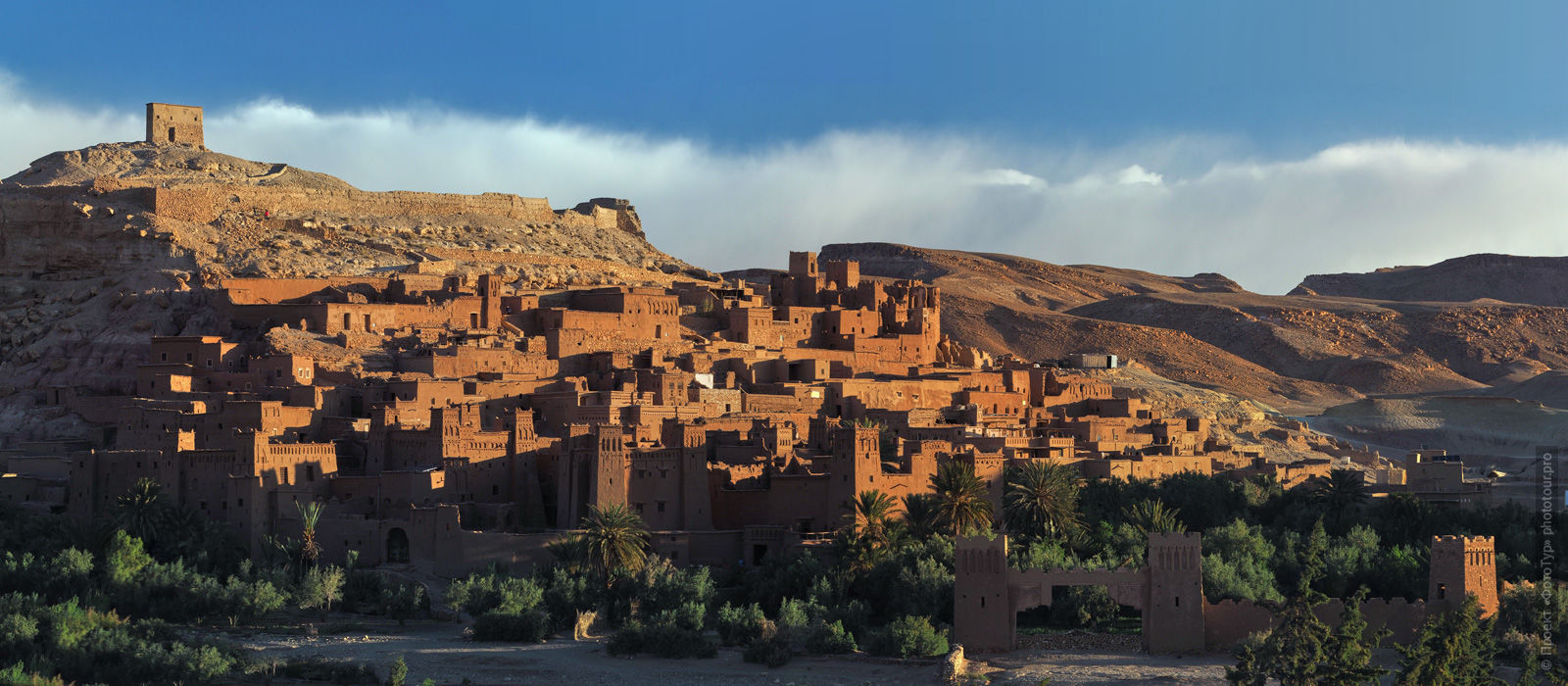 Ksar Ait Ben Haddou, Morocco. Adventure photo tour: medina, cascades, sands and ports of Morocco, April 4 - 17, 2020.