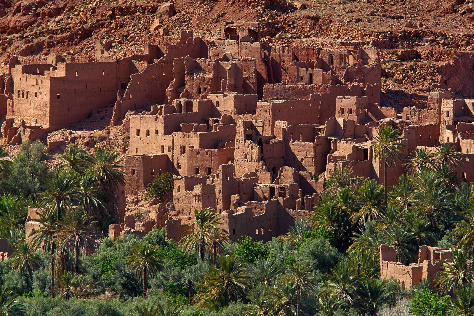 Old buildings of Tinghir, Morocco. Adventure photo tour: medina, cascades, sands and ports of Morocco, April 4 - 17, 2020.