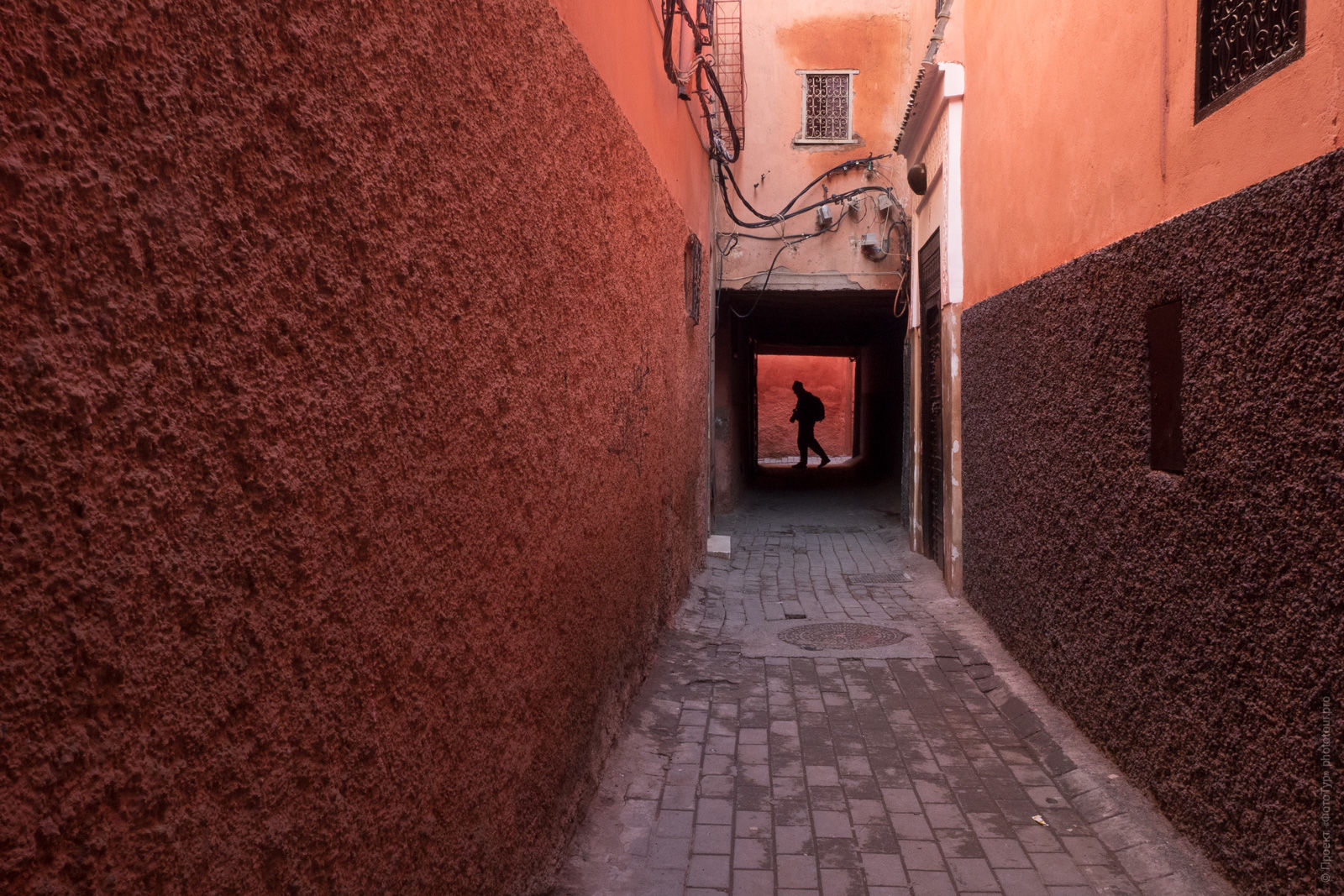 The back streets of the medina of Marrakesh, Morocco. Adventure photo tour: medina, cascades, sands and ports of Morocco, April 4 - 17, 2020.