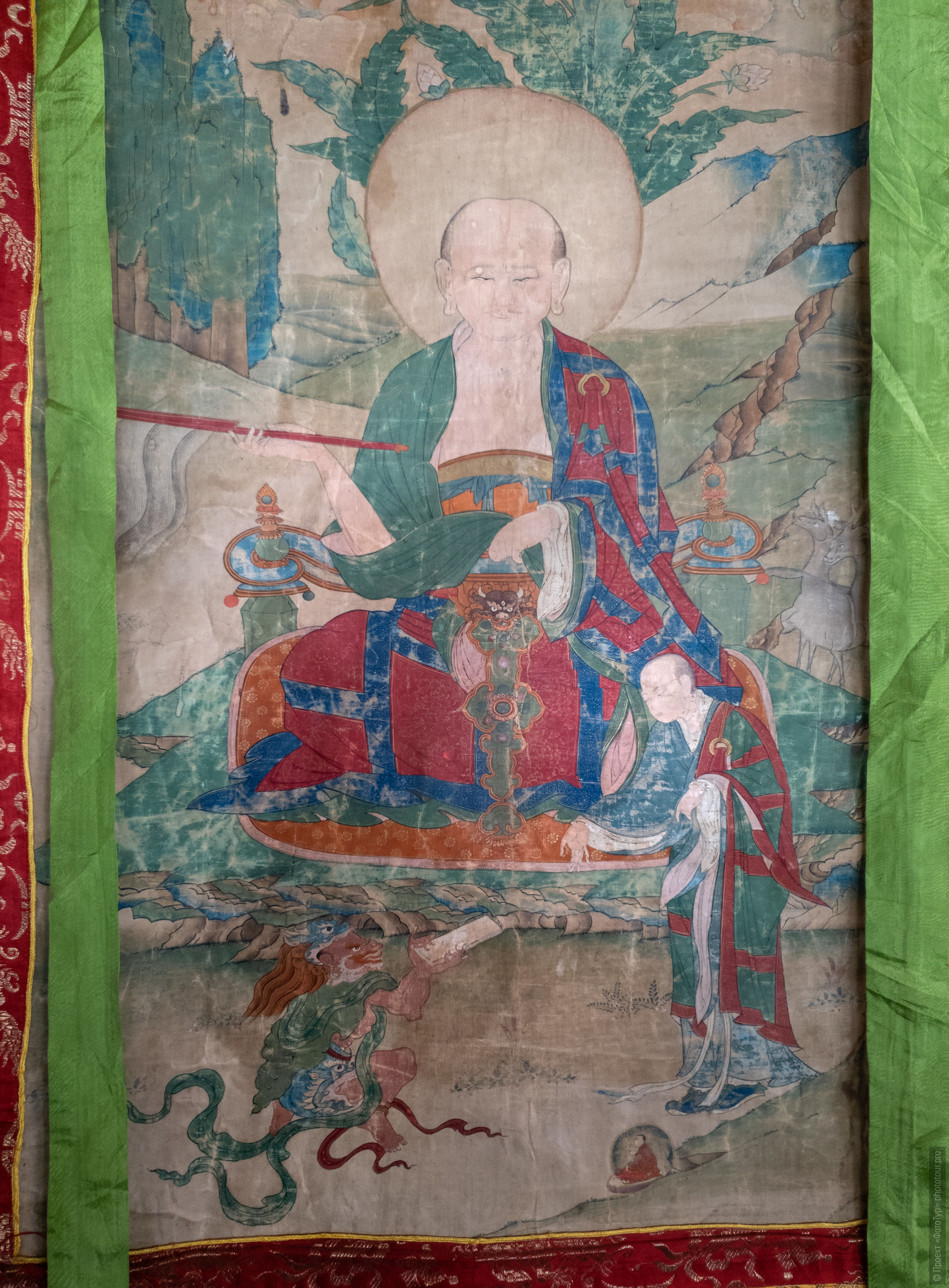 Будда Шакьямуни, тханка 15 века в монастыре Пьянг Гонпа, Ладакх.