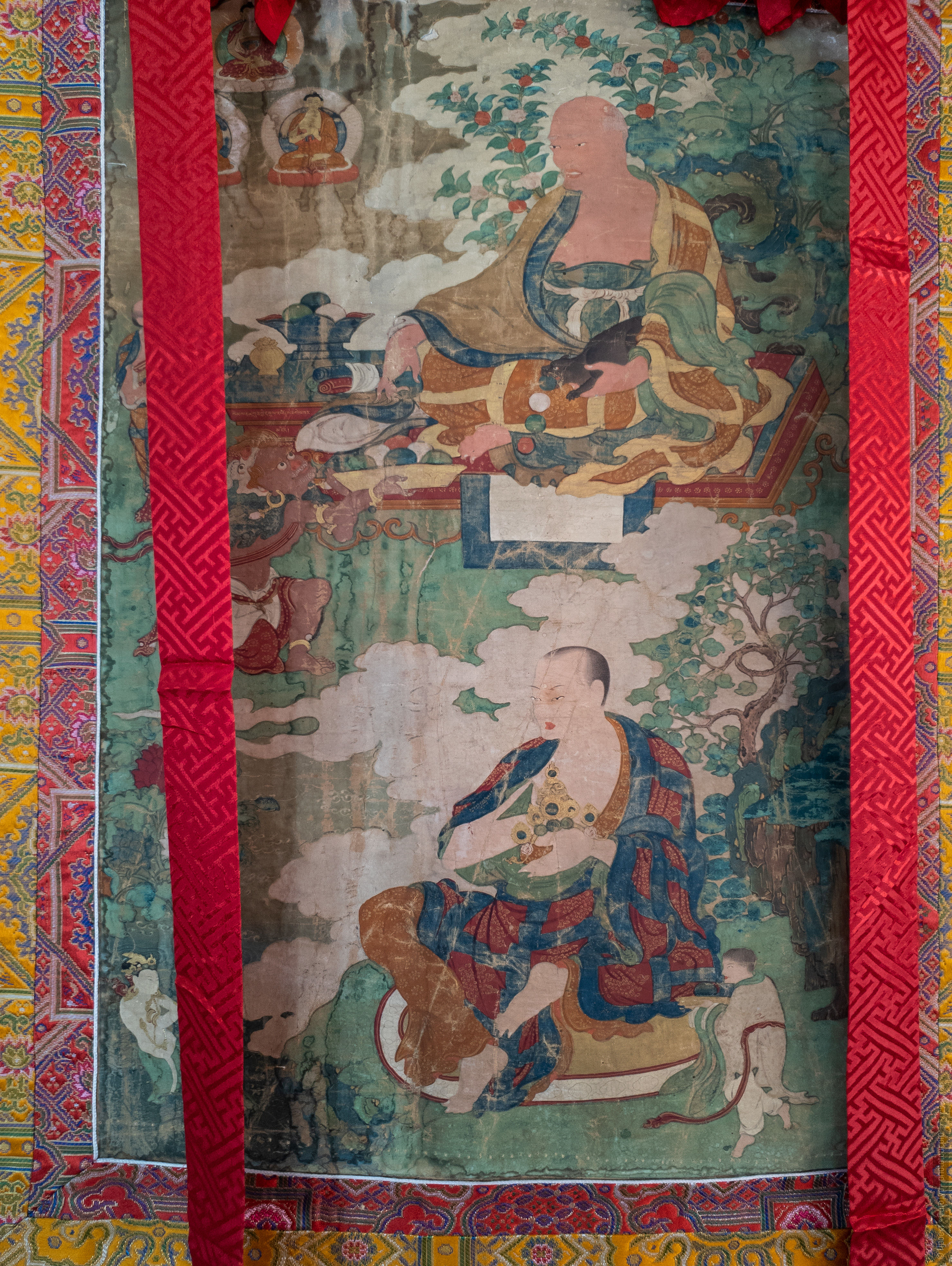 Его Святейшество Ринпоче Бакула I, тханка 15 века в монастыре Пьянг Гонпа, Ладакх.