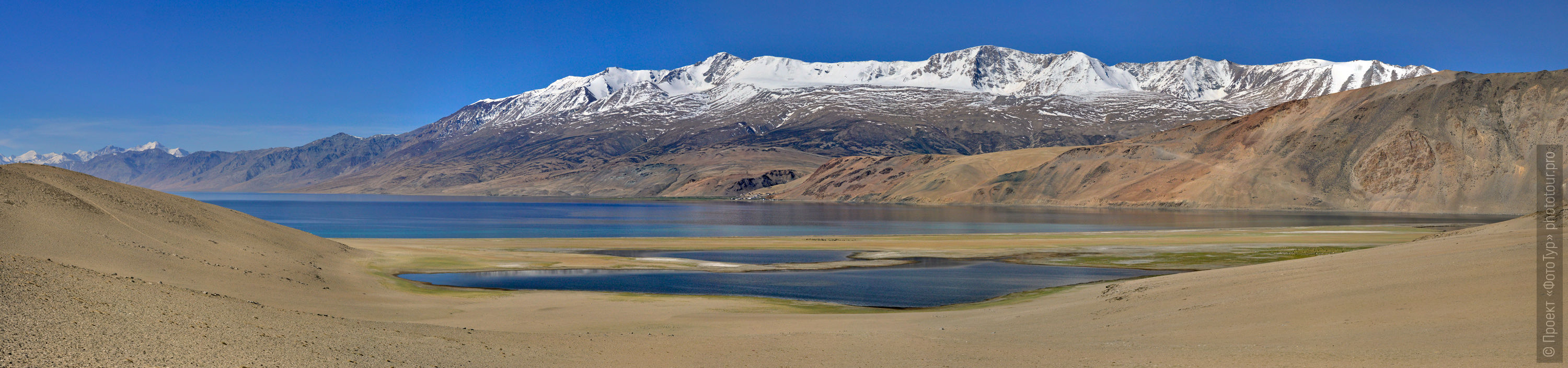 Фотопанорама озера Цо Морири, фототурв Гималаи, Ладакх, Малый Тибет.