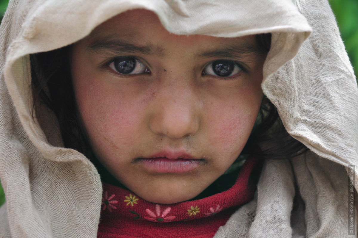 Девчушка из Занскара, Ладакх, Гималаи, Северная Индия.