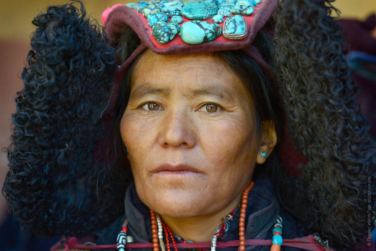 Женщина Занскара, Ладакх, Гималаи, Северная Индия.
