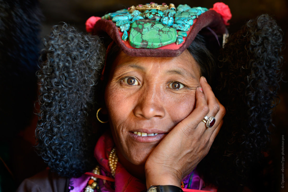 Женщина Занскара, Ладакх, Гималаи, Северная Индия.