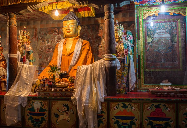 Статуя Будды, монастырь Тиксей Гонпа, Ладакх. Туры по Малому Тибету.