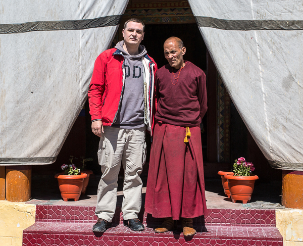 Фото настоятеля буддийского монастыря Спитук Гонпа, Лех. тур по Ладакху.