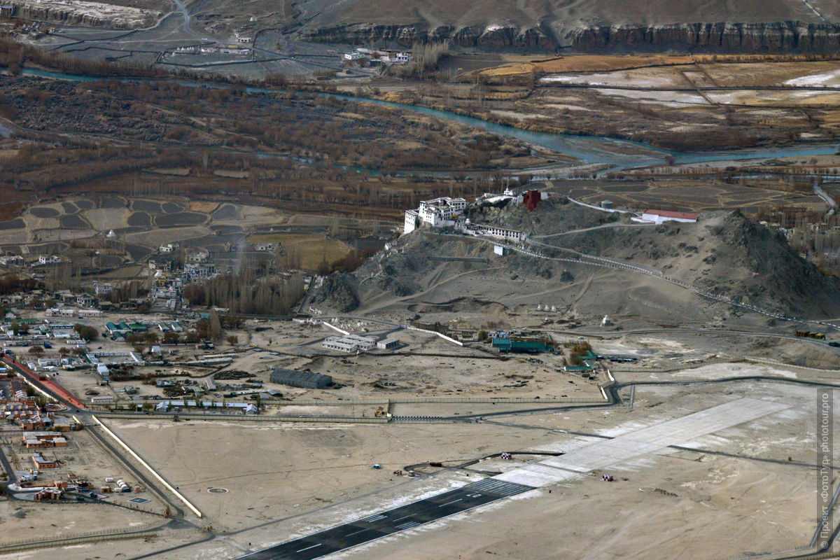 Valley near Leh Spituk monastery. Tours in Ladakh, Himalayas, 2023.