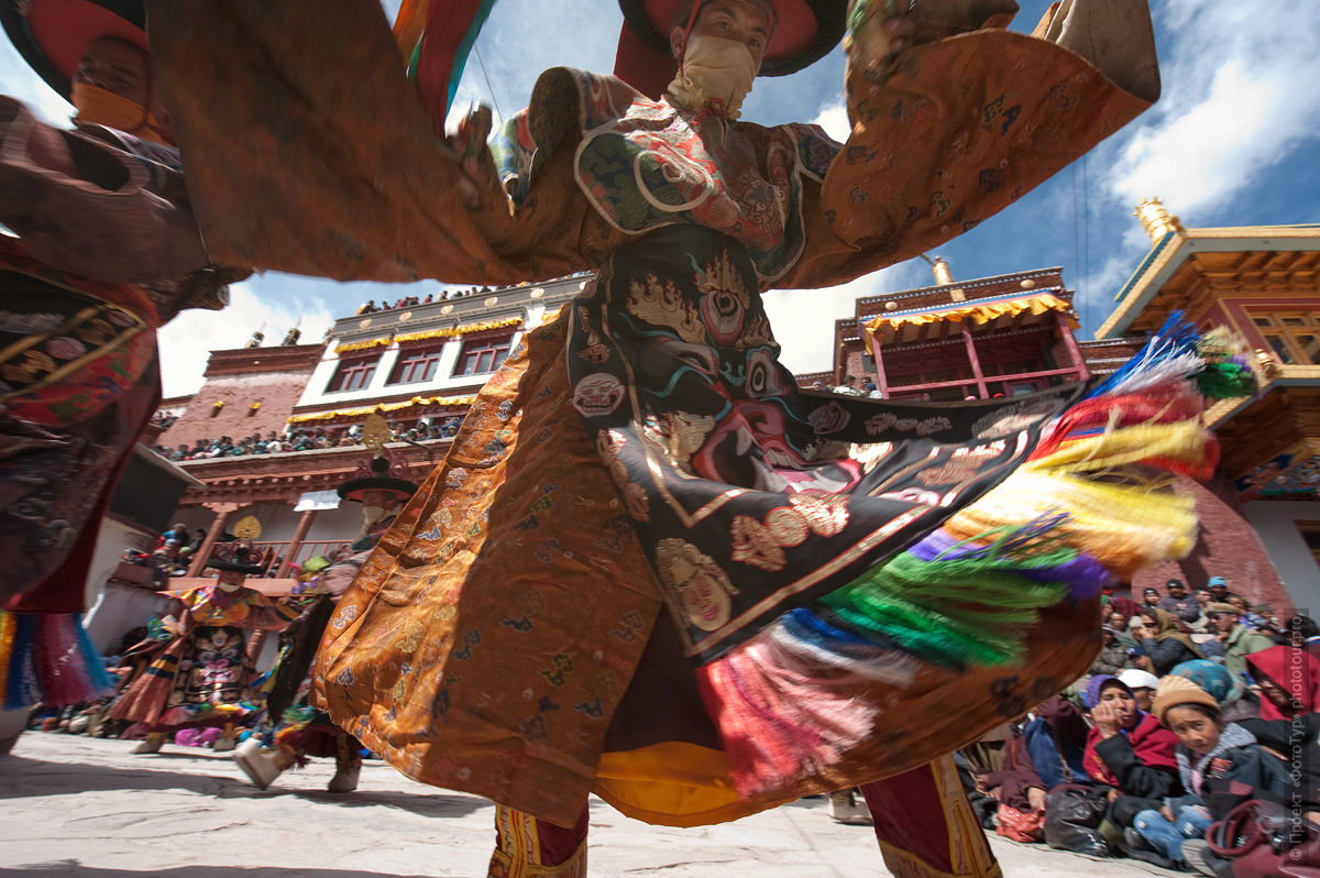 Буддийский монастырь Машо, Танец Цам, Ладакх, Малый Тибет, Индия.