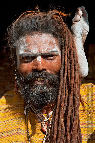 Портрет садху в Пашупатинатх, Катманду, Непал. Фототур Этнографический Непал.