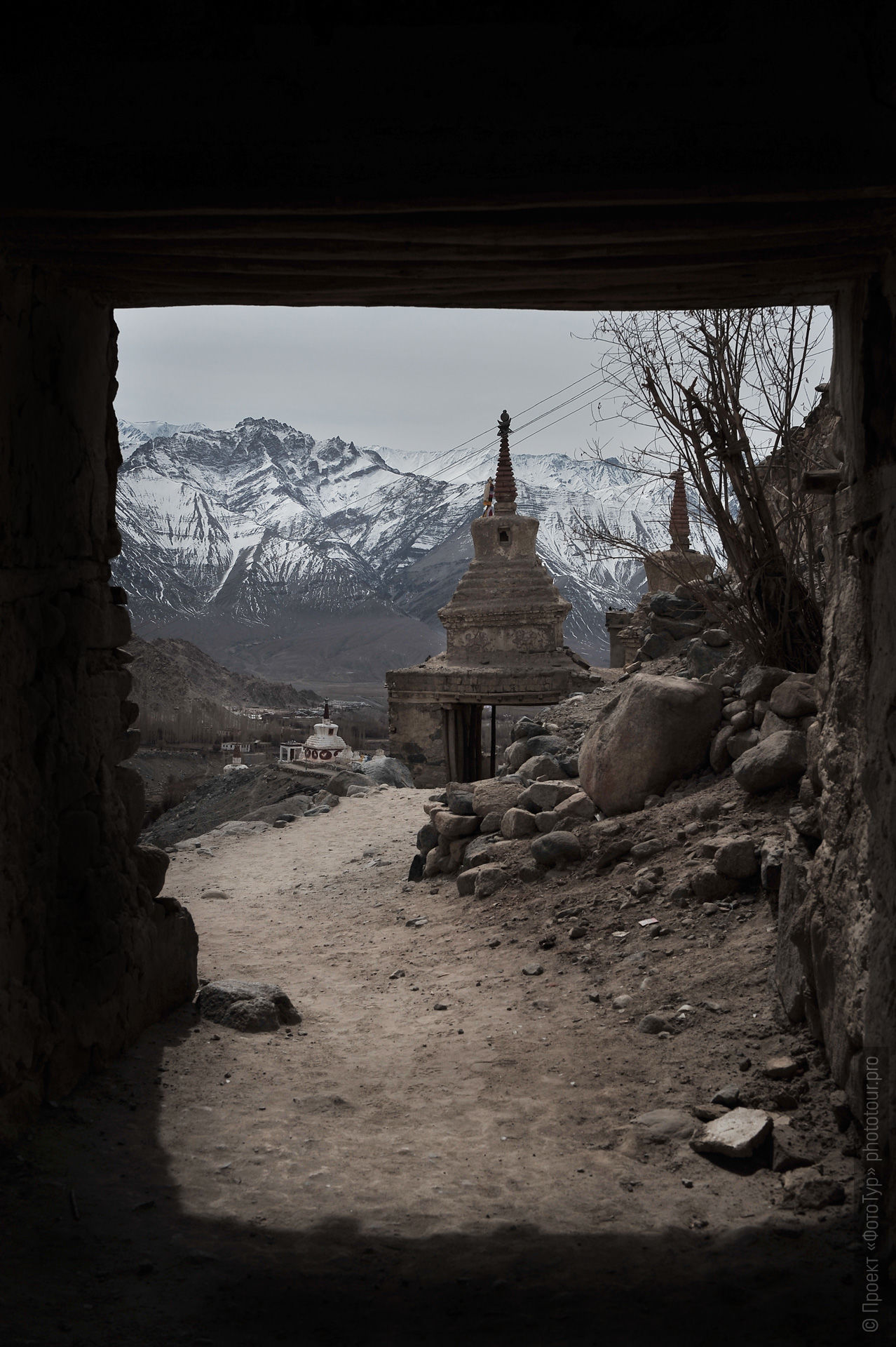 White stupas in Pyang Monastery. Photo tour to Tibet for the Winter Mysteries in Ladakh, Stok and Matho monasteries, 01.03. - 03/10/2020