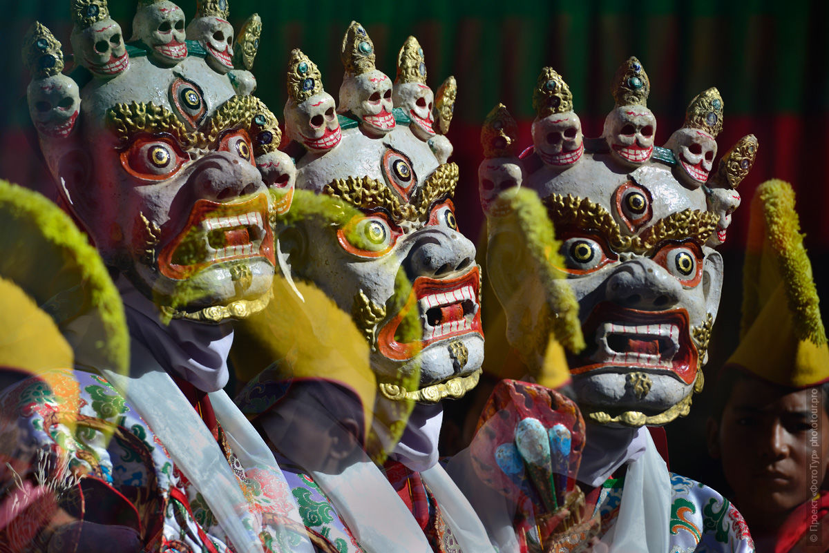 Буддийская мистерия Тиксей Густор, монастырь Тиксей, ноябрь 2014 года. Тур в Ладакх.