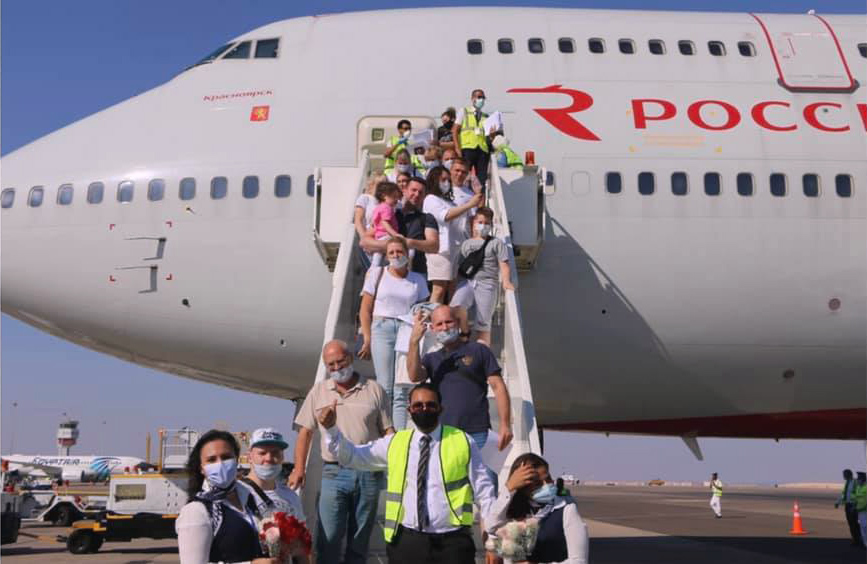 9 августа в Шарм Эль Шейхе сел первый самолет из Москвы, Россия