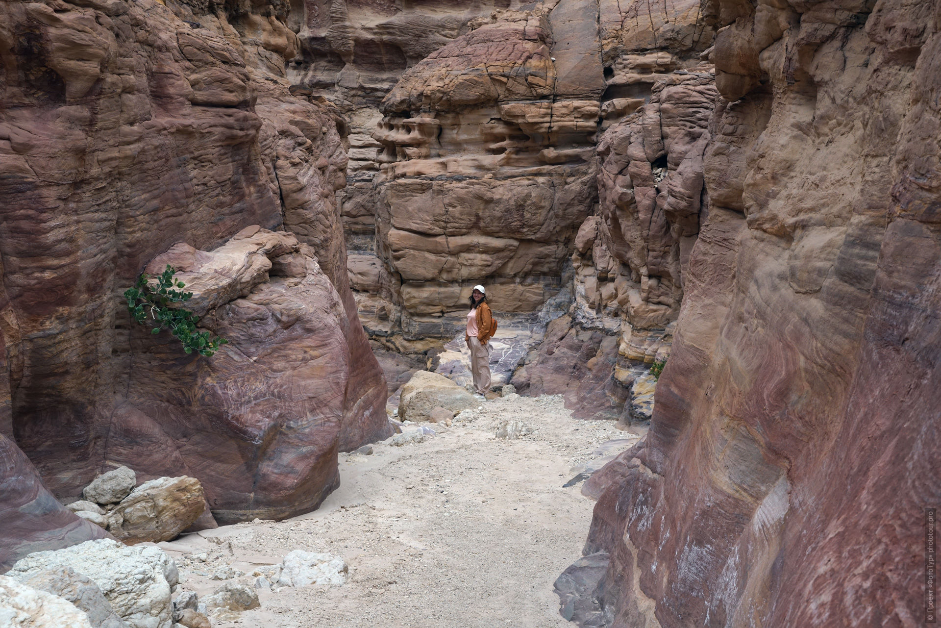 Закоулочки Большого Цветного Каньона, Йога тур по Синаю, студия медитации Яна Тиана, Дахаб, Египет, апрель 2023 года.