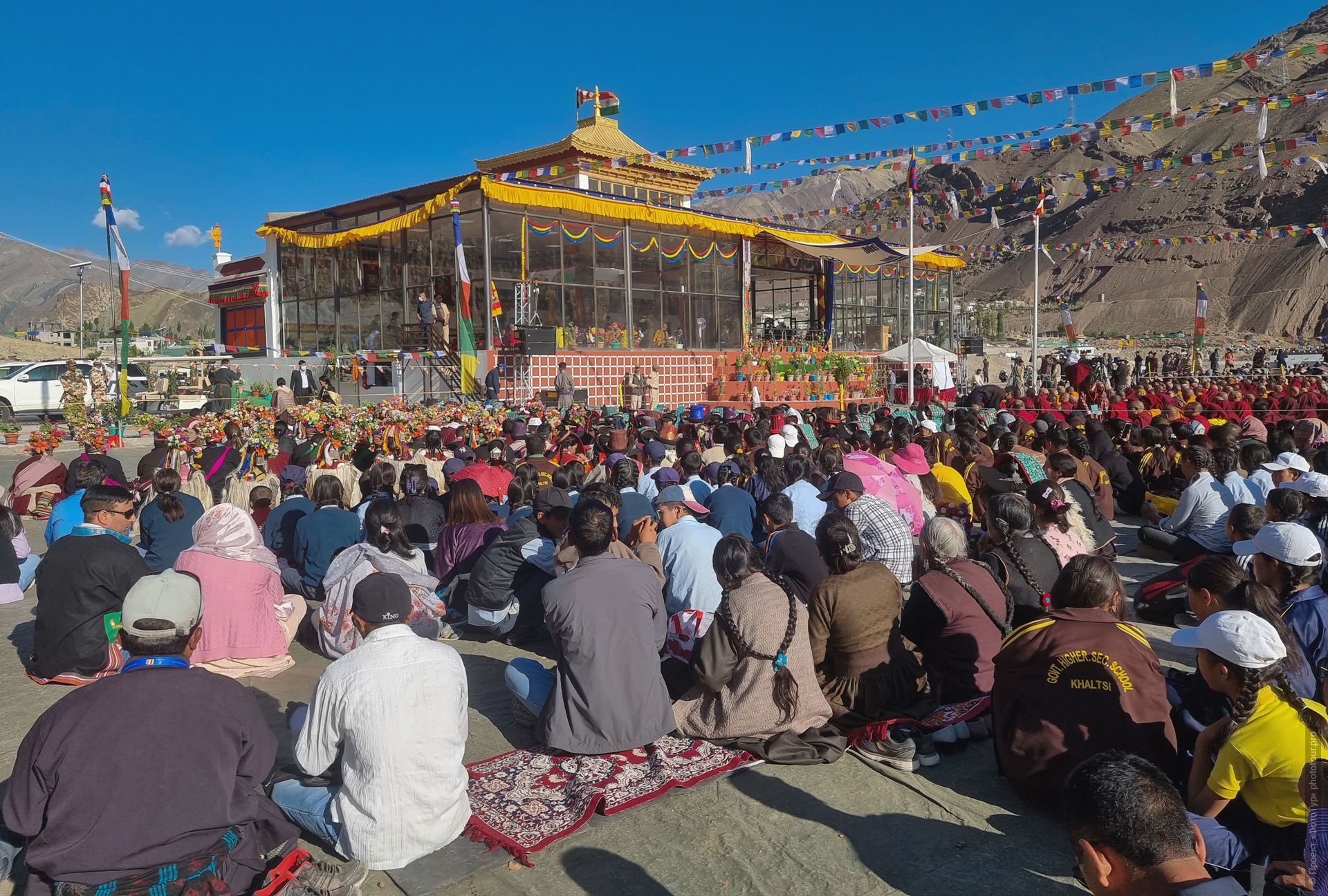 Учения H.H.Далай Ламы в Калце, йога-тур Марины Плехановой в Ладакхе, август 2023 года.