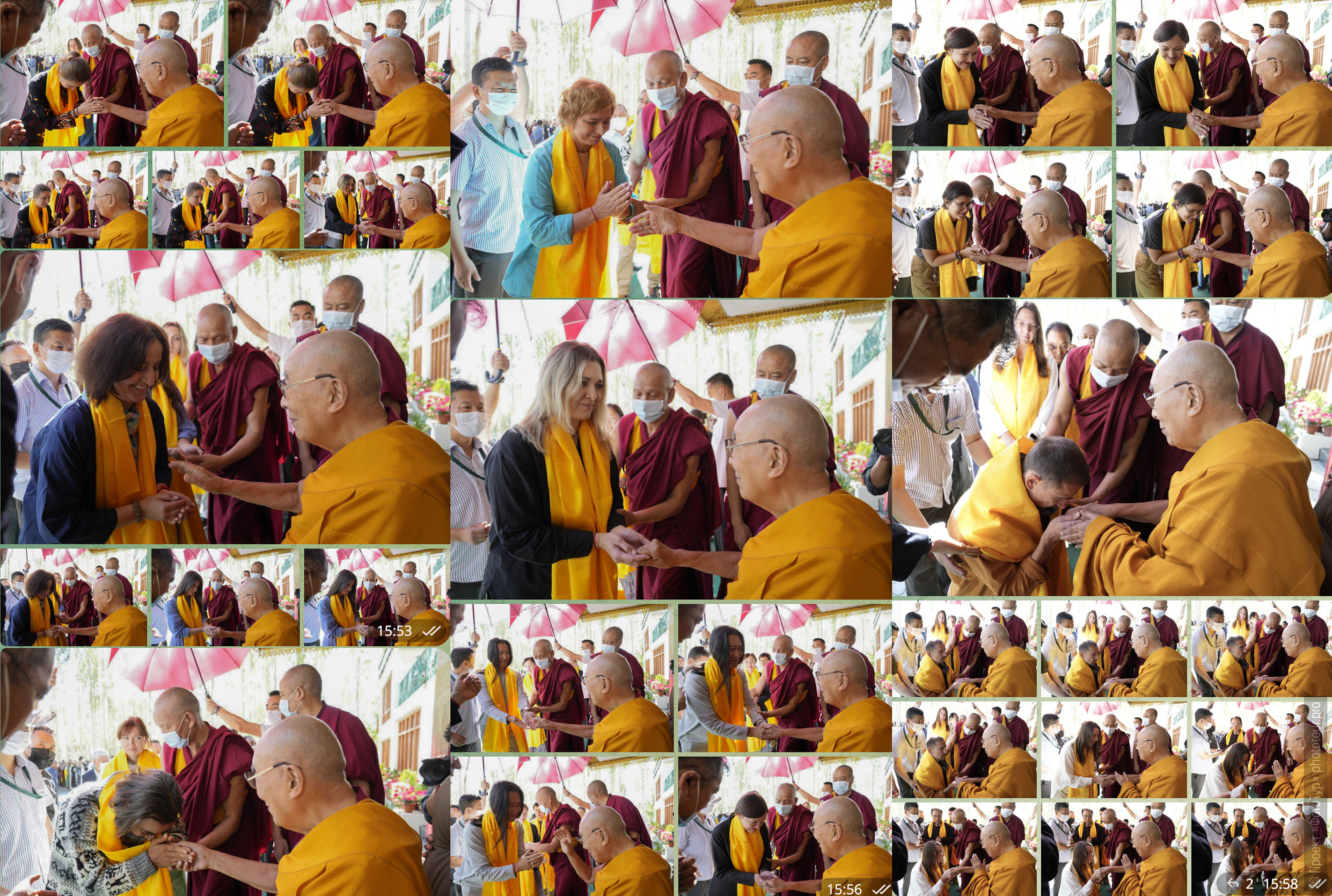Аудиенция у Его Святейшества Далай Ламы, Лех, йога-тур в Ладакх студии Яна Тиана, июль 2023 года.